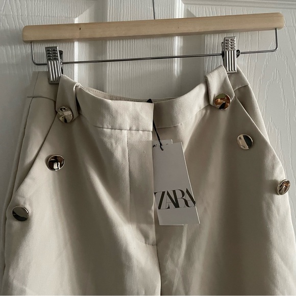 ZARA PANTS WITH GOLD BUTTONS - Picture 7 of 7